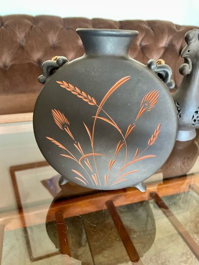 Vintage Mid Century Wormser Terra Sigillata Ceramic Hanging Wall Vase West Germany