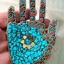 CLEARANCE Exquisite Metal Incense Holder with Genuine Stones - Perfect for Smudging & Ceremonial Use Image 9