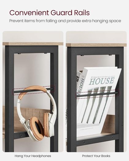 New 3 Tier Ladder Shelf Bookcase (Camel Brown) FREE P&P