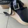 Calvin Klein black leather sandals Image 3