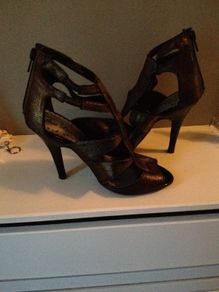REDHERRING By Debenhams Beautiful Bronze/Gold High Heel Sandals "As New" (size5)