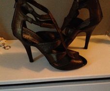 REDHERRING By Debenhams Beautiful Bronze/Gold High Heel Sandals "As New" (size5)
