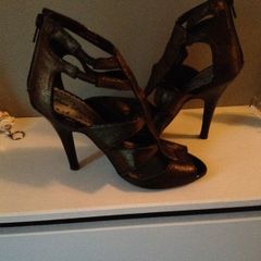 REDHERRING By Debenhams Beautiful Bronze/Gold High Heel Sandals "As New" (size5)