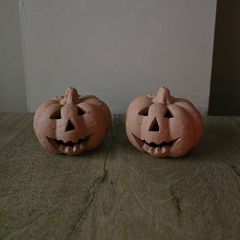 Halloween terracotta pumpkins