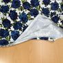 Laura Ashley Womens Dress White A-Line Linen Blue Rose Floral Print Retro SZ 10 Image 6