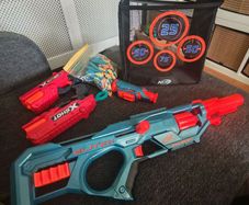 Nerf guns, target, bullets