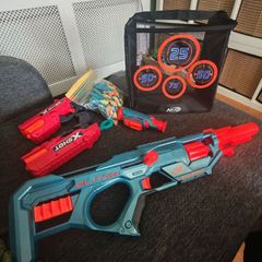 Nerf guns, target, bullets