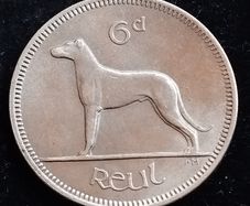 Ireland - 1966 - 6 Pence - Wolfhound - UNC - KM.13a - [2032]