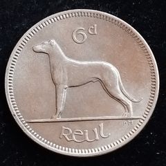 Ireland - 1966 - 6 Pence - Wolfhound - UNC - KM.13a - [2032]