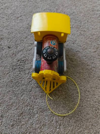 Vintage 1960s/1970s Fisher-Price Toy Lot - Jet, Mini-Bus, Train & 5 Figures