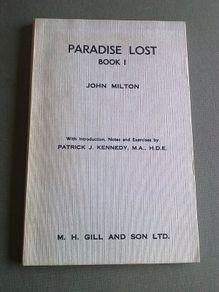Old Irish schoolbook Ireland Paradise Lost by John Milton Book 1