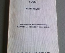 Old Irish schoolbook Ireland Paradise Lost by John Milton Book 1