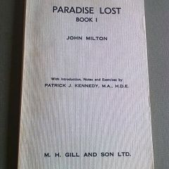 Old Irish schoolbook Ireland Paradise Lost by John Milton Book 1