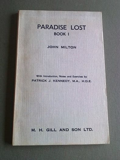 Old Irish schoolbook Ireland Paradise Lost by John Milton Book 1
