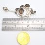 Vintage Large Chunky Smoky Quartz Silver Pendant Image 6