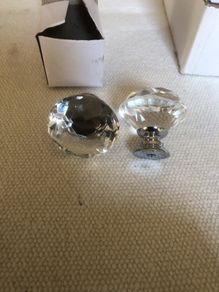 Crystal cabinet handles with fittings x 10