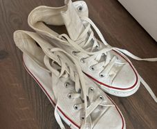 Converse white high top trainers chucks size 5