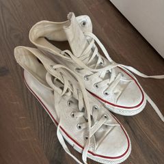 Converse white high top trainers chucks size 5