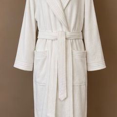 Somani White Hooded Dressing Gown