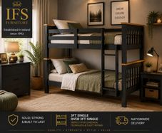 NEW 3ft Single Over 3ft Single Wooden Bunk Bed