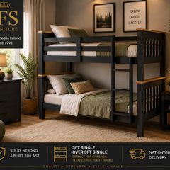 NEW 3ft Single Over 3ft Single Wooden Bunk Bed