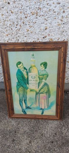 framed advertising Alderdice & Duncan ,newery ireland irish whiskey, few marks on picture,sold as seen ,nice in any home bar or man cave pub restaurant etc,,cme from closed down pub, abit faded etc ,see pictures for condition, sold as seen