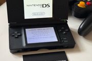 Nintendo DS Lite Black Handheld Console Bundle - Charger &amp; Sims 2 Pets