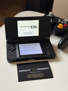 Nintendo DS Lite Black Handheld Console Bundle - Charger & Sims 2 Pets