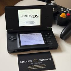 Nintendo DS Lite Black Handheld Console Bundle - Charger & Sims 2 Pets