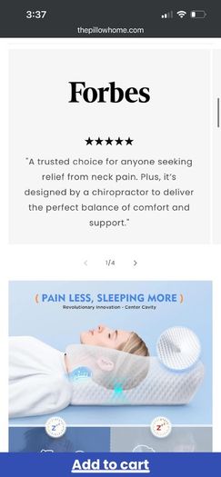 Two pillow home pillows - never used - good for neck pain