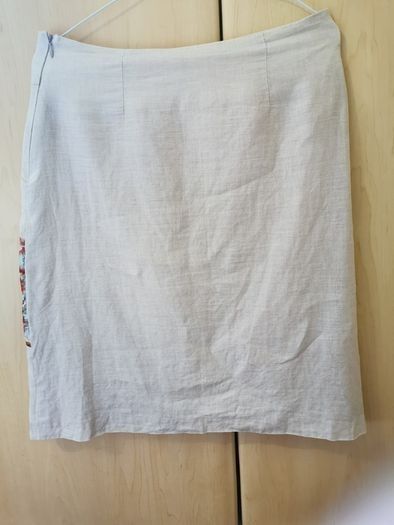 Avoca embroidery linen skirt SIZE 10