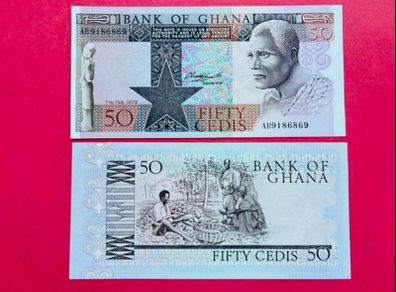 Ghana  50 Cedis  1979  . ( uncirculated )