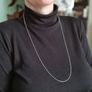 925 Vintage Sterling Silver Long Belcher Chain Image 2