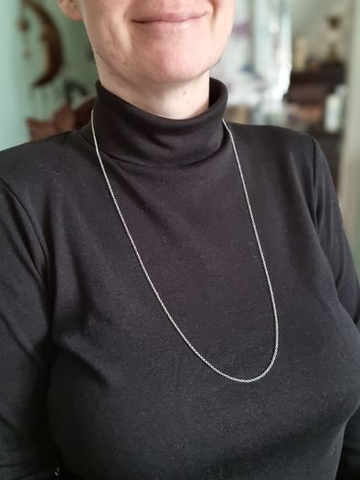 925 Vintage Sterling Silver Long Belcher Chain