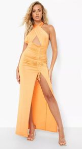 Orange Slinky maxi dress