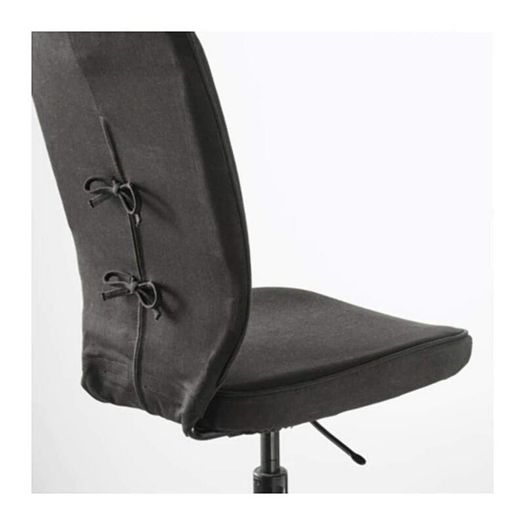 IKEA Lillhojden fark grey Wheeled Swivel Desk Computer Chair Removable Cover