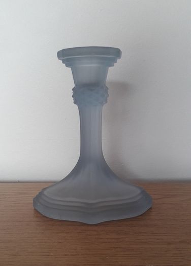 CANDLESTICK - Art Deco - Frosted Glass