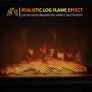 Electric Fireplace, Freestanding or Tabletop, Quiet Electric Stove with LED Flame Effect, 2 Heat Settings, Overheating Protection, 800W/1600W Image 9