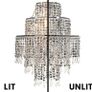 3-Tier Clear Chandelier Light Shade | Lamp Shade for Pendant Light Ceiling Light Shade Acrylic Crystal Chandelier Easy Fit Lampshades for Ceiling Lights for Living Room Bedroom Kitchen Hallway MULTIPLE COLOURS AVAILABLE (FREE POSTAGE) Image 3