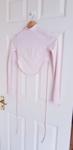 Nasty Gal Open Back Pink Top - Size 6