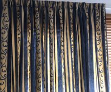 Lined curtain. Vintage fabric