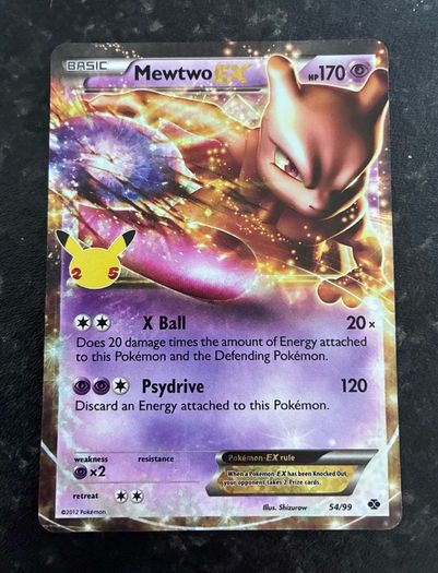 pokemon card Mewtwo 25th anniversary set