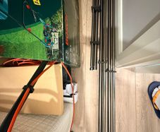 BRAND NEW Pewter Grey Extendable Double Curtain & Voile Pole Kit - SAVE 50 EUR