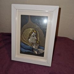 Hand painted Peepal leaf framed