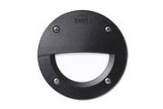 Leti 100 Round Eyelid Opal Led Gx53 3w Recessed Wall Light