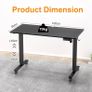 NEW SALE | Height Adjustable Electric Standing Desk - 100x60 cm Stand Up Table Desk Thick Splice Board, Smart Control Panel 3 Memory Heights Image 3