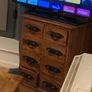 Teak and wrought iron chest of drawers Image 2