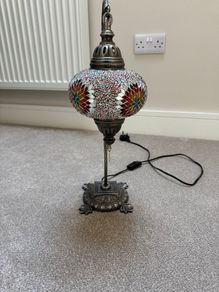 Turkish Mosaic Swan-Neck Table Lamp
