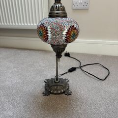 Turkish Mosaic Swan-Neck Table Lamp