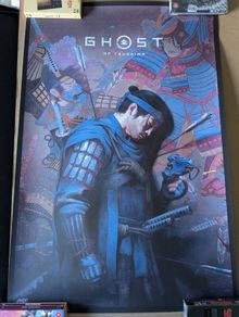 Ghost of Tsushima Screen Print Poster by Zero Rare Mondo